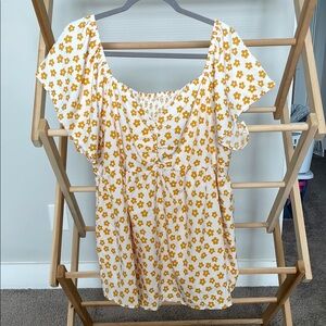 Floral Yellow Women's Top